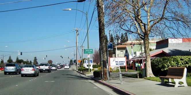 CLICK to continue: De Anza Blvd North at the Original Pancake House