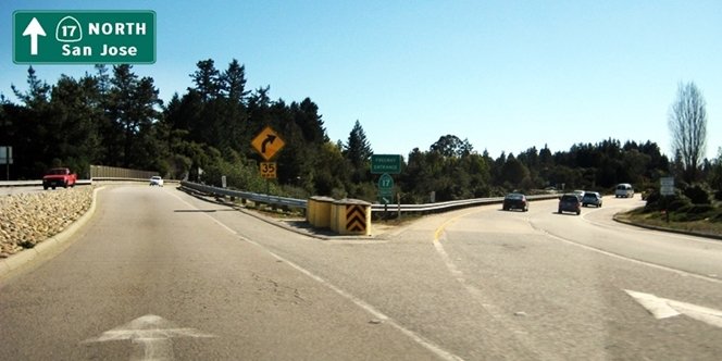 CLICK to continue: Left onto Highway 17 North from Mount Herman Road