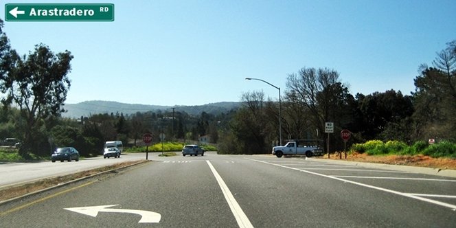 CLICK to continue: Left on Arastradero Rd from Pagemill Rd