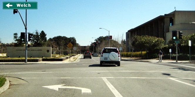 CLICK to continue: Left on Welch Rd from Pasteur Drive